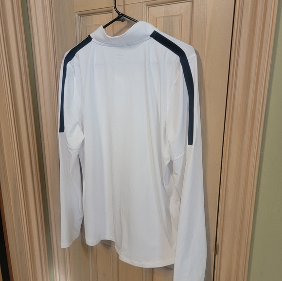 NWOT Mens Sz XL Under Armour White 1/4 Zip Pullover University Notre Dame Shirt - Picture 2 of 9